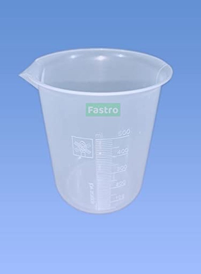 Fastro Set of 4 Transparent Plastic Measuring Beakers- Beaker Mugs Cups for Home, Kitchen, & Laboratory Use, Featuring 50ml, 100ml, 250ml, 500ml & 1000ml Sizes for Precise Liquid & Solid Measurements - Image 3